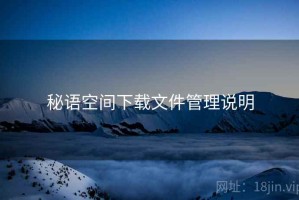 秘语空间下载文件管理说明
